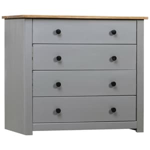Bury Wooden Chest Of 4 Drawers In Grey And Brown