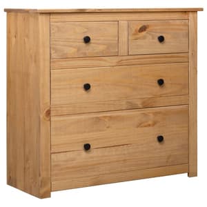 Bury Wooden Chest Of 4 Drawers Tall In Brown