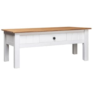 Bury Wooden Coffee Table With 1 Drawer In White And Brown