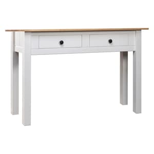 Bury Wooden Console Table With 2 Drawer In White And Brown