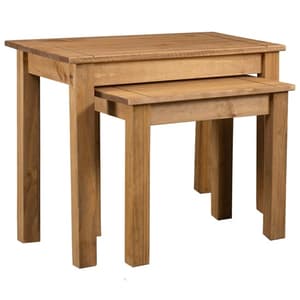 Bury Wooden Nest Of 2 Tables In Brown