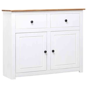 Bury Wooden Sideboard With 2 Doors 2 Drawers In White And Brown
