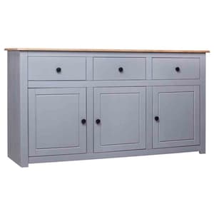 Bury Wooden Sideboard With 3 Doors 3 Drawers In Grey And Brown