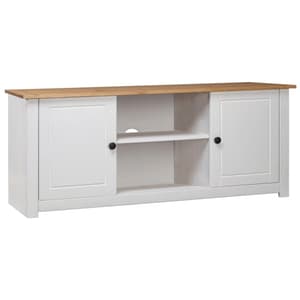 Bury Wooden TV Stand With 2 Doors In White And Brown