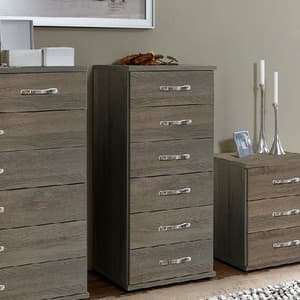 Milden Chest of Drawers In Montana Oak With 6 Drawers