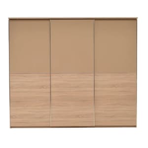 Canton Wooden Wardrobe With 3 Silding Doors In Sonoma Oak