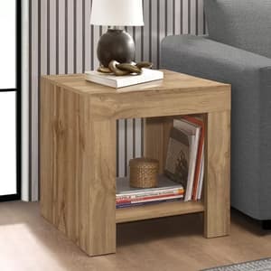 Canton Wooden Lamp Table Square In Oak