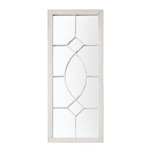 Chetham Window Design Wall Mirror In White Frame