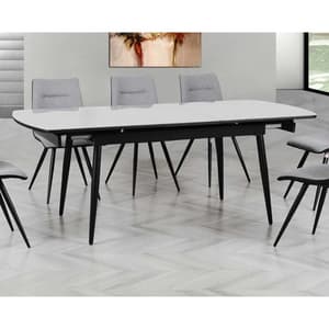 Chieti Extending Sintered Stone Dining Table In Grey