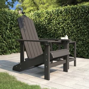 Clover HDPE Garden Seating Chair In Anthracite