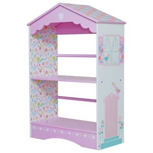 Country Cottage Kids Bookcase In Pink And White