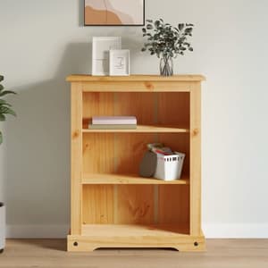 Croydon Wooden Bookcase With 3 Shelves In Brown