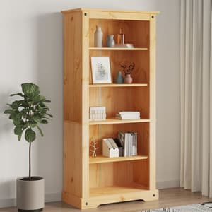 Croydon Wooden Bookcase With 5 Shelves In Brown