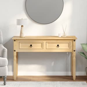 Croydon Wooden Console Table With 2 Drawers In Brown