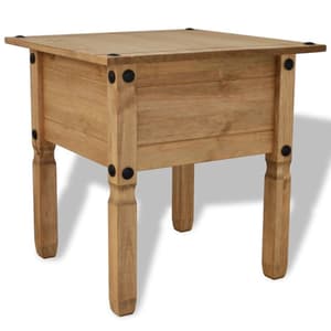 Croydon Wooden Side Table In Brown