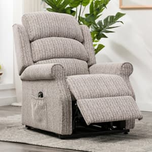 Curtis Fabric Electric Dual Motor Lift And Tilt Armchair In Natural