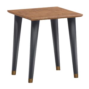 Cypre Wooden Lamp Table In Pine And Cobalt Grey