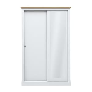 Devan Wooden Sliding Wardrobe With 2 Doors In White