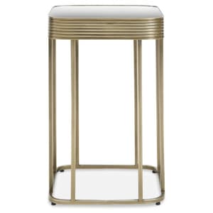 Ellice Clear Glass Top Side Table With Gold Metal Frame