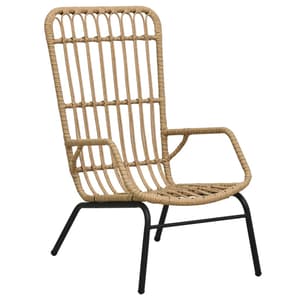Emma Poly Rattan Garden Seating Chair In Light Brown