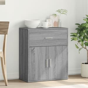 Exeter Wooden Sideboard With 2 Doors 1 Drawers In Grey Sonoma