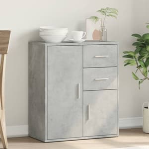 Exeter Wooden Sideboard With 2 Doors 2 Drawers In Concrete Grey