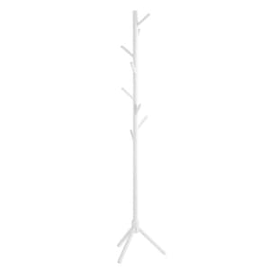 Flagstaff Solid Wood Coat Stand With 8 Hooks In White