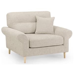 Folsom Fabric 1 Seater Sofa In Beige