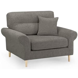 Folsom Fabric 1 Seater Sofa In Mocha