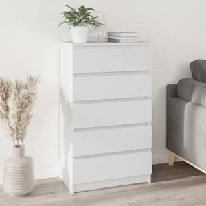 Fowey Wooden Chest Of 5 Drawers In White