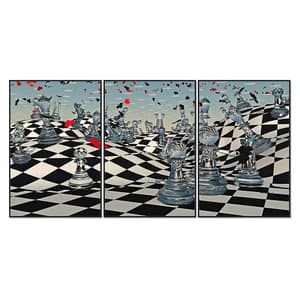 Acrylic Framed Chess Sensation Pictures (Set of Three)
