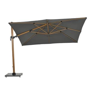 Hawo Deluxe Cantilever Parasol And Granite Base In Teak Effect