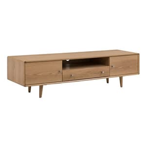 Javion Wooden TV Stand With 2 Doors In Natural Oak