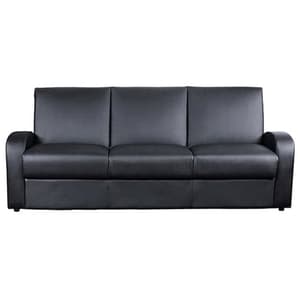 Kailey PU Leather Sofa Bed In Black