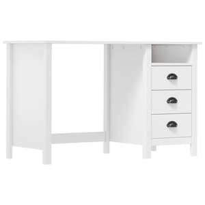 Kendal Wooden Laptop Desk With 3 Drawers In White