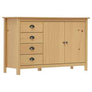 Kendal Wooden Sideboard With 4 Drawers In Brown