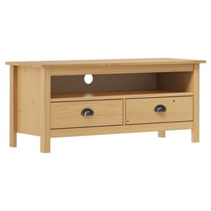 Kendal Wooden TV Stand With 2 Drawers In Brown