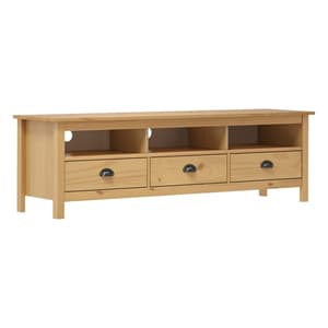Kendal Wooden TV Stand With 3 Drawers In Brown