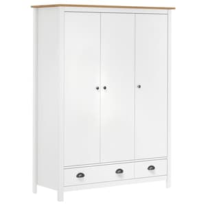 Kendal Wooden Wardrobe With 3 Doors In White And Brown