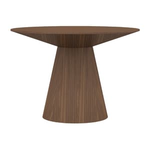 Lapis Wooden Dining Table Round In Walnut