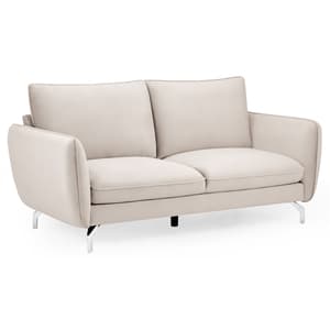 Lazard Plush Velvet 2 Seater Sofa In Beige