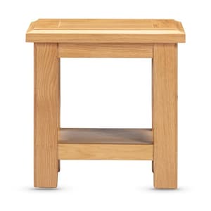 Lecco Wooden Lamp Table Square In Oak