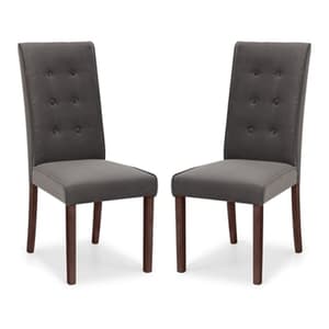Maaike Grey Velvet Dining Chair In Pair