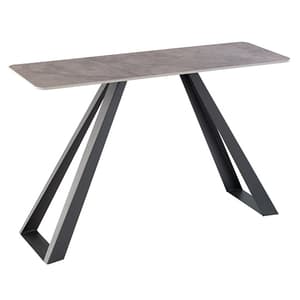 Martin Sintered Stone Console Table In Dark Grey