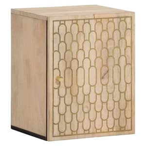 Merton Wooden Wall Hung Bathroom Storage Cabinet In Brown