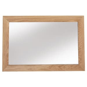 Modals Small Wall Bedroom Mirror In Light Solid Oak Frame