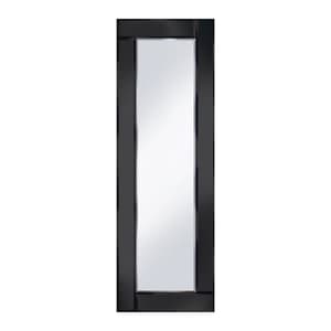 Bevelled Black 120X40 Narrow Wall Mirror