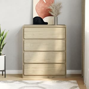 Newport Wooden Chest Of 4 Drawers In Oak