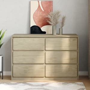Newport Wooden Chest Of 6 Drawers In Oak