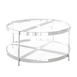 Ongar Glass Coffee Table With Stainless Steel Base